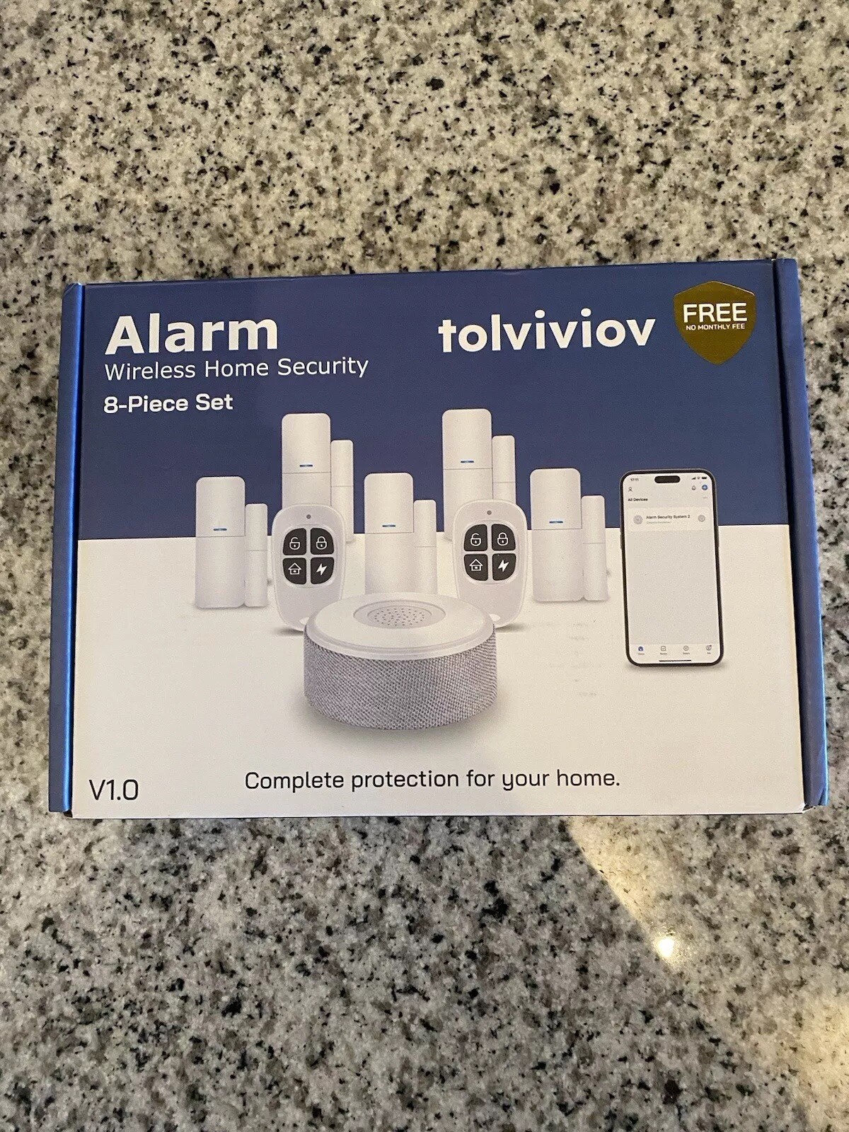Tolviviov Alarm Wireless Home Security 8-Piece Set