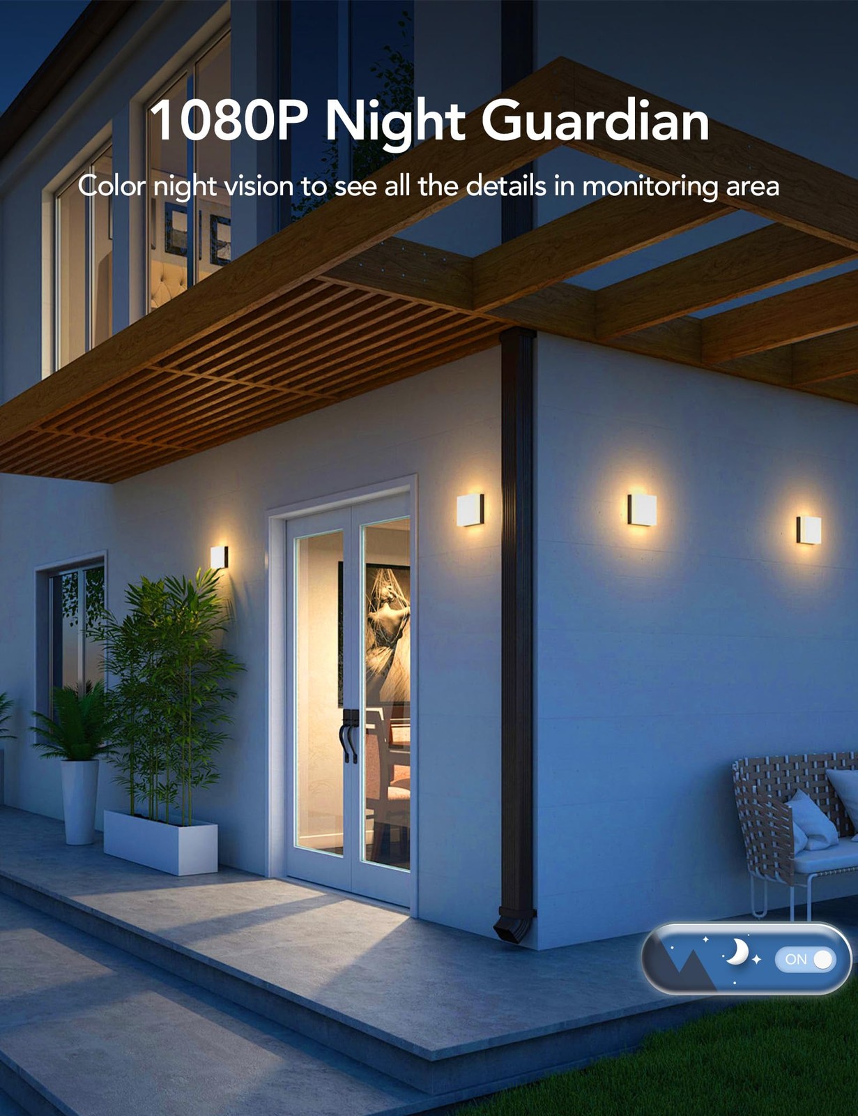 Solar Security Cameras Wireless Outdoor 2.4G WiFi, SD/Cloud Storage
