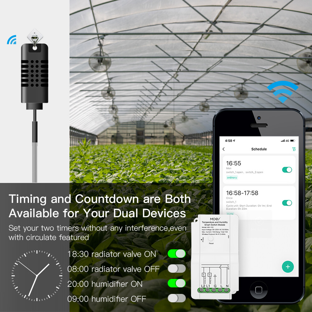 Humidity switch module Smart Home WiFi Wireless Switch Module Iphone Android iOS