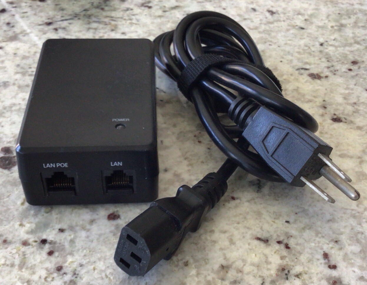 Crestron PWE-4803RU Power over ethernet 100Mb 802.3af POE injector 48V 0.35A