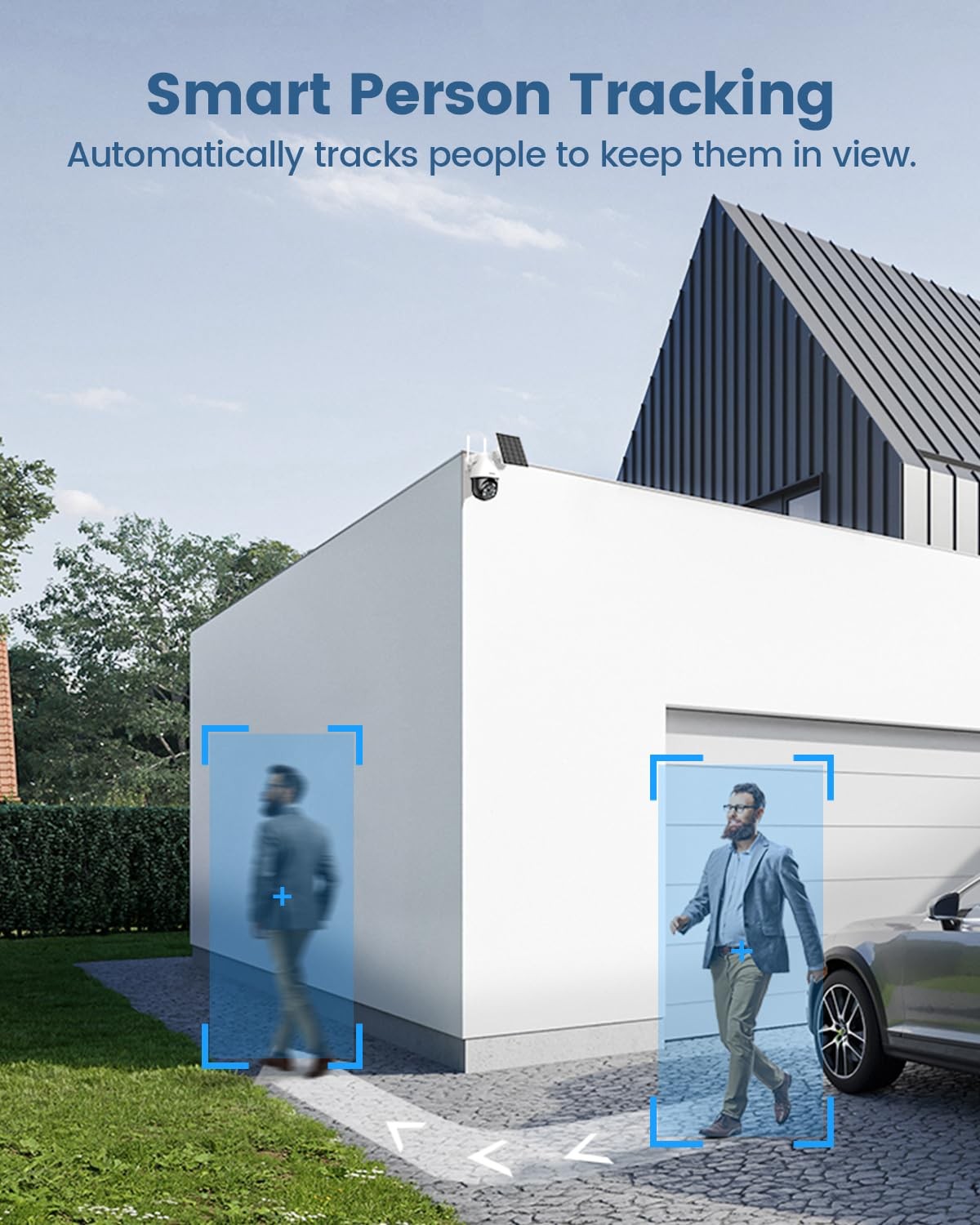 3K 5MP Solar Wireless Outdoor PTZ 360° Smart Tracking