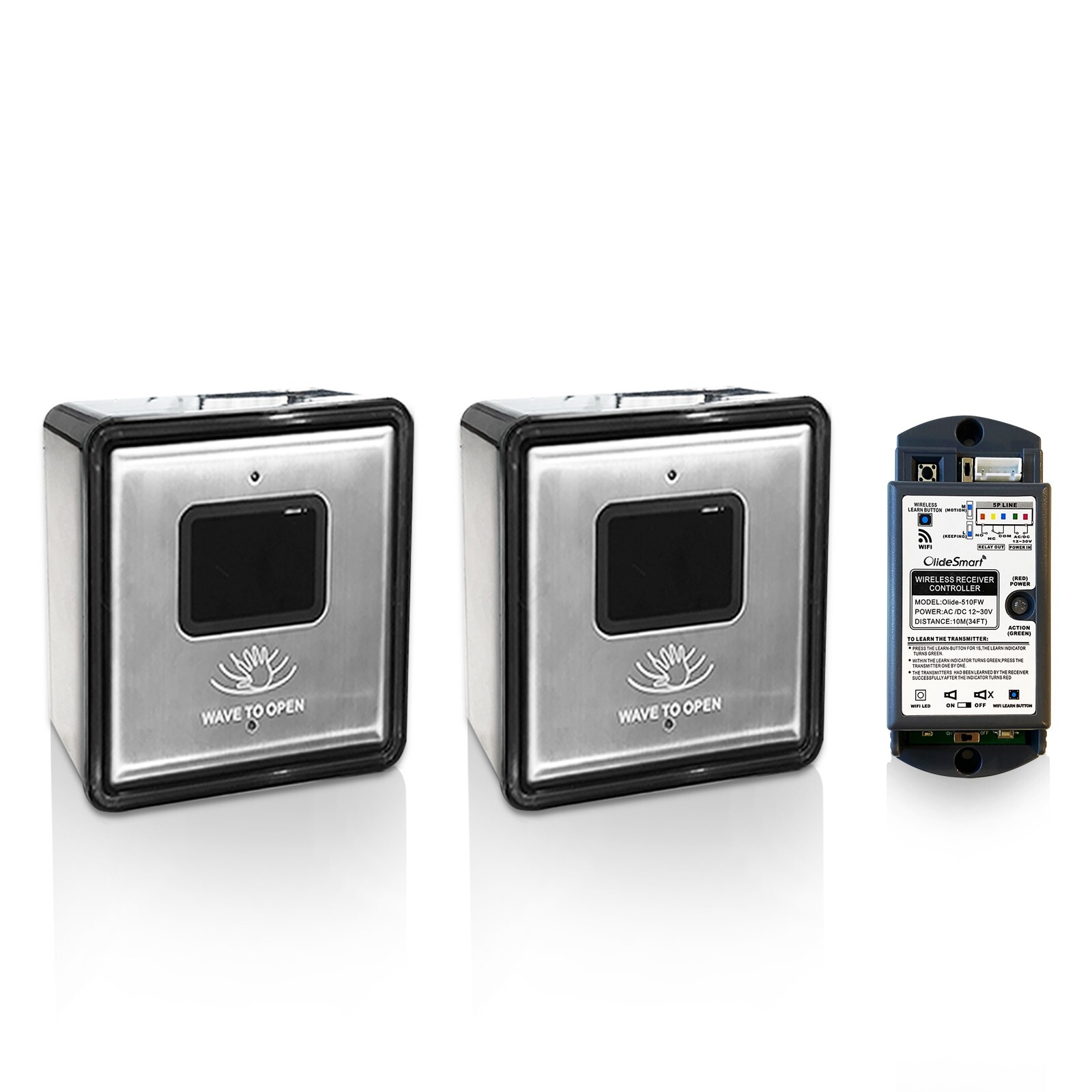 Wireless Wave to Open Switch Olide-512 Compatible for Automatic Door Opener