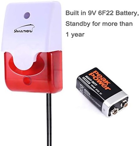 High / Low Water Level Sensor Detector Alarm 120 dB Red Strobe Siren, Adjusta…