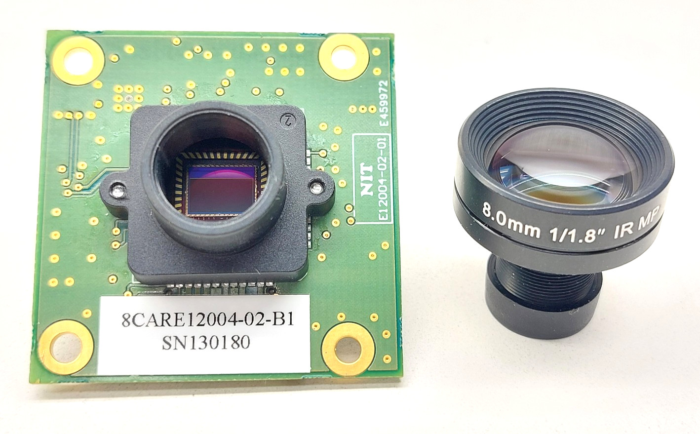 Camera Sensor with NIT E12004-02-01 board and 8.0mm 1/1.8″ IR MP Lens Combo