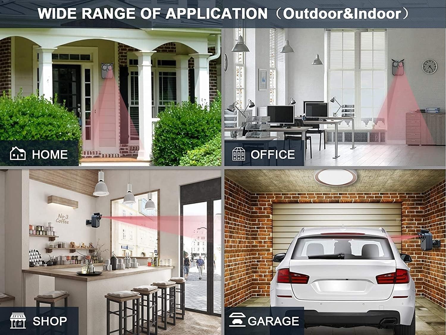 Weather Resistant Driveway Alarm System with 1 Receiver and 3 Expandable Sensors