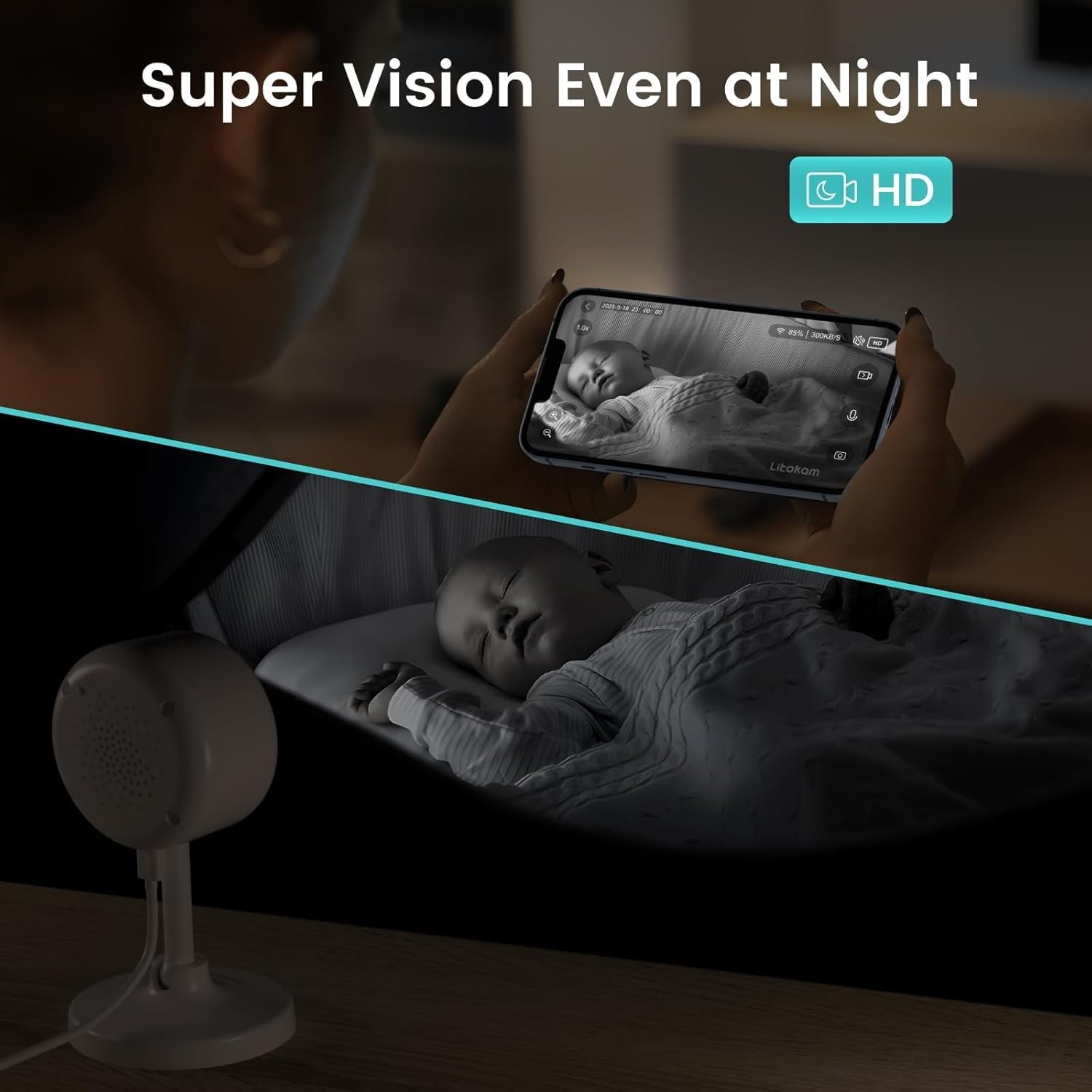 Cámara de interior, cámaras para seguridad del hogar con visión nocturna