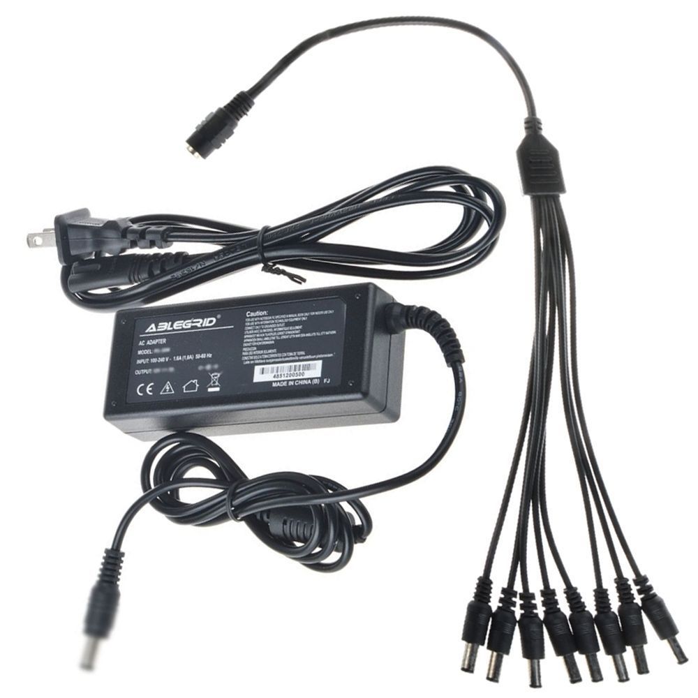 Premium 5Amp Power Adapter with 8 way splitter for Night Owl Cameras