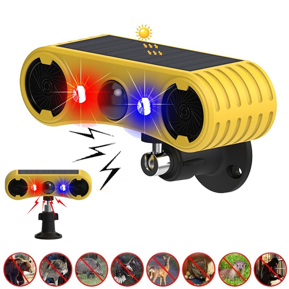2X Outdoor Solar Wireless Motion Sensor Alarm 13 Sound Detector 130db Loud Noise