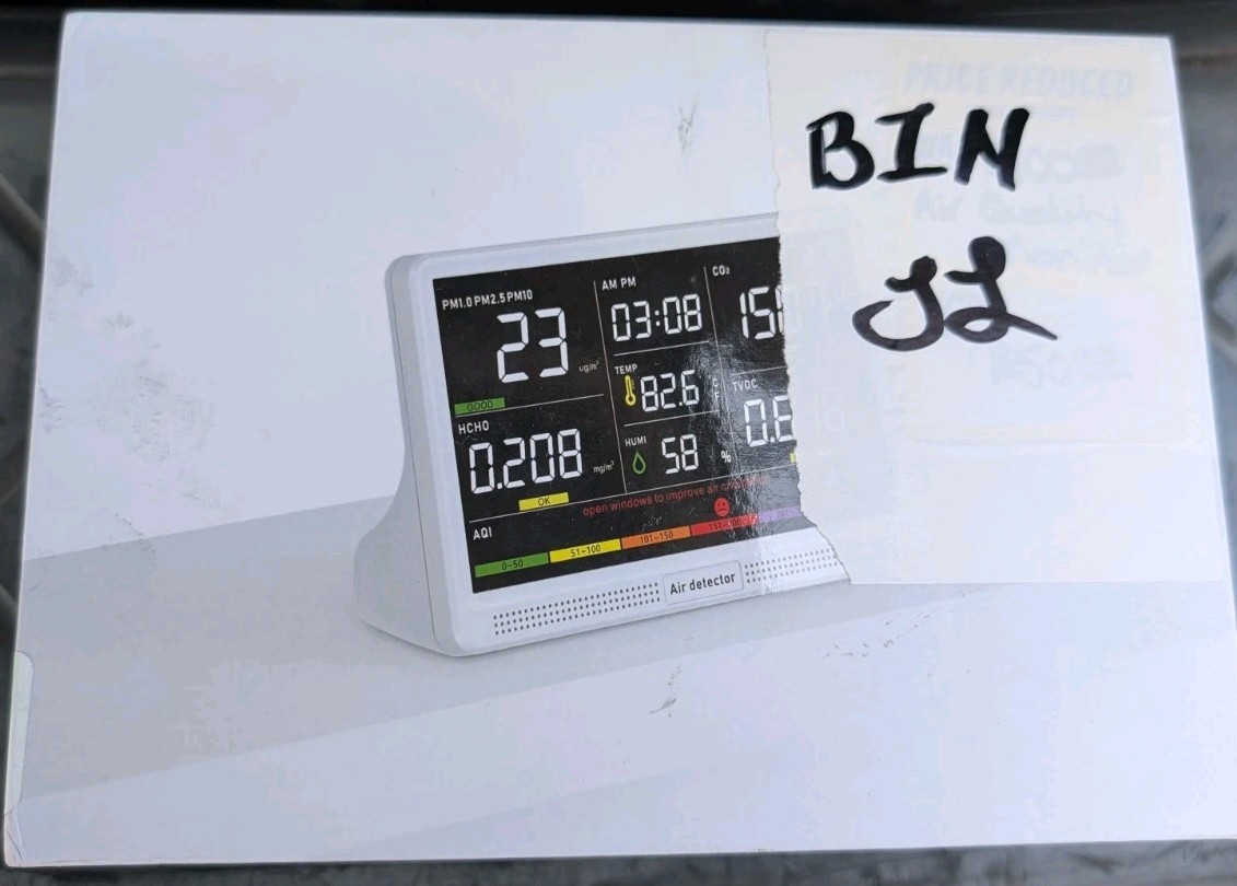 YNAK 16 in 1 Air Quality Monitor Indoor 7″ Large Display 9 AQI+7 Alerts