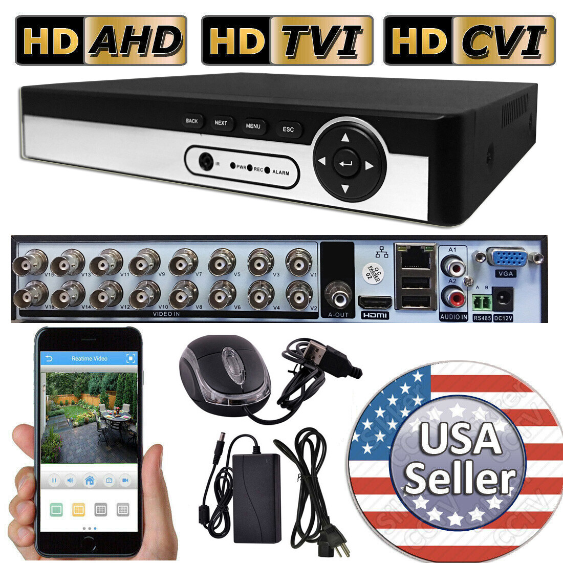Sikker 16 Channel standalone DVR Security Camera Recorder support Lorex 1080P