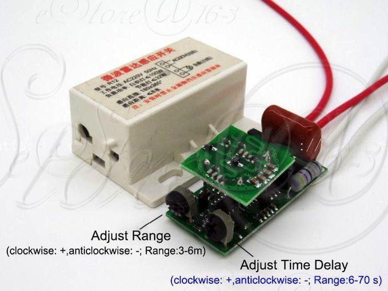 100-220V Microwave Radar Sensor Light Switch Motion Detector For Corridor Lamp