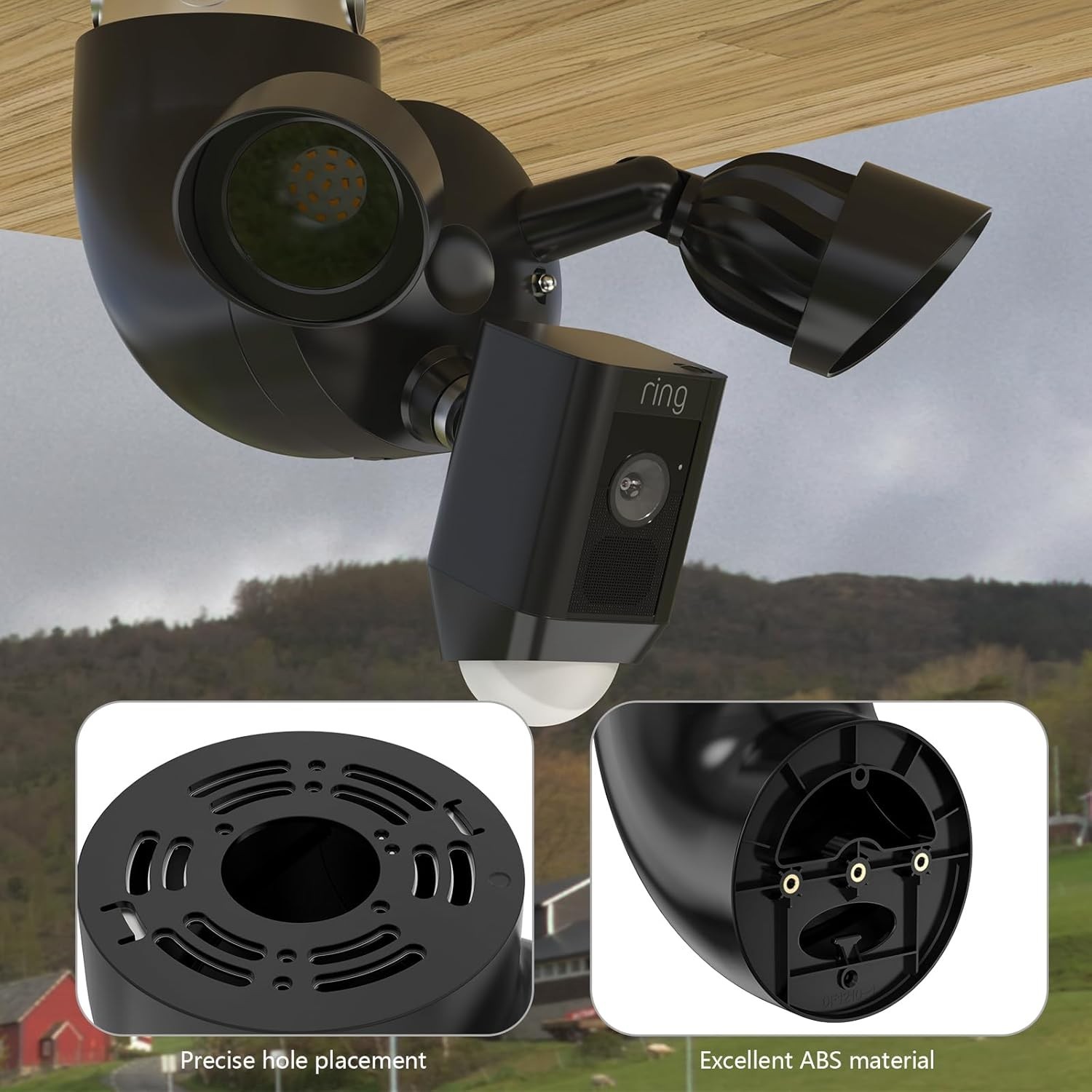 Eave Mount for Ring Floodlight Cam Wired Pro/Pro (2nd Gen)/ Plus, Blink Wired Fl