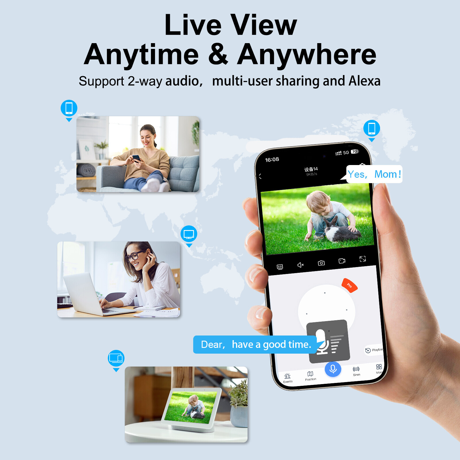 ARCCTV 4MP Wireless Solar Security Camera System Outdoor WiFi Audio Cameras Home