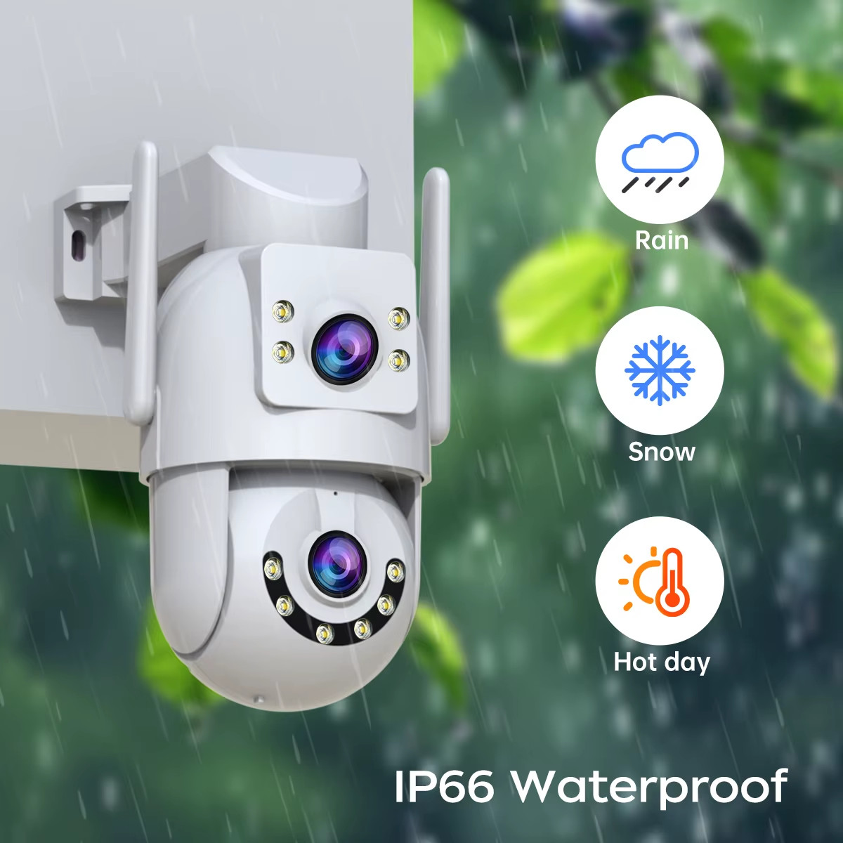 Jooan 4K 8MP HD Wifi PTZ Camera Outdoor 5G Wifi Dual Lens Security IP Cameras 5X