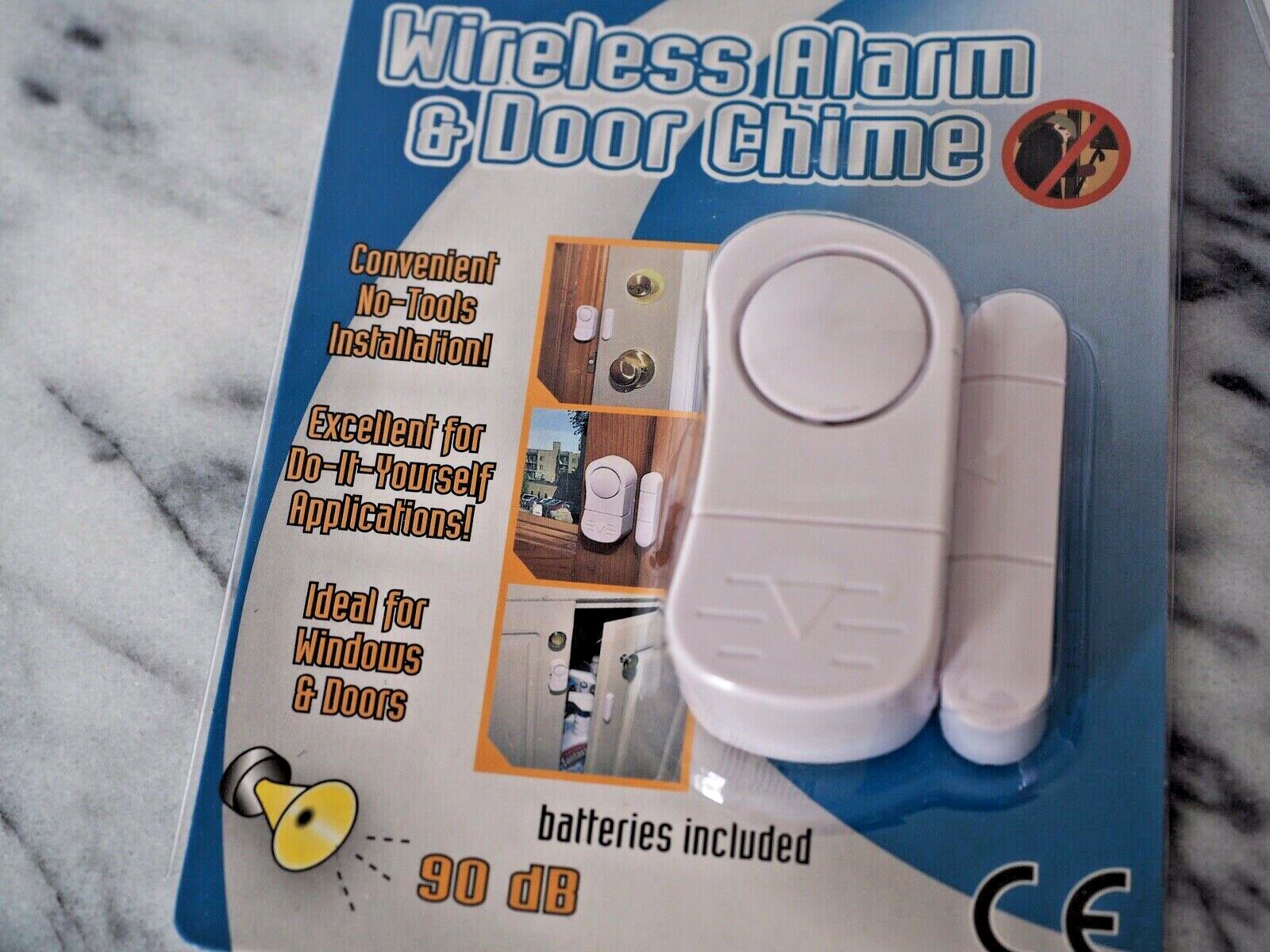 HDI Home Security Wireless Alarm Door Chime Battery Operated Set of 2 New in Pac