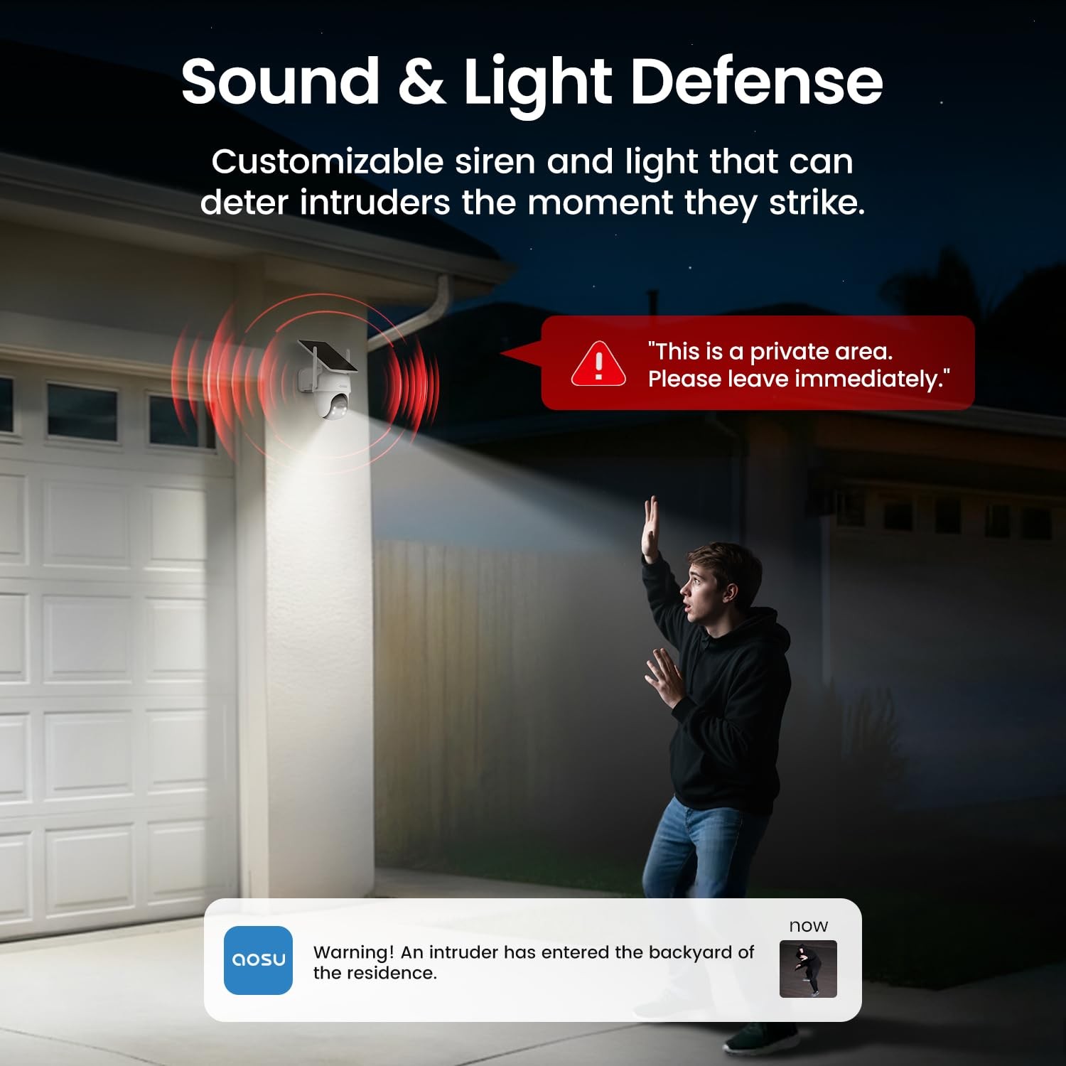 aosu D1 Classic 2-Cam Kit, Security Cameras Wireless Outdoor, Solar Powered