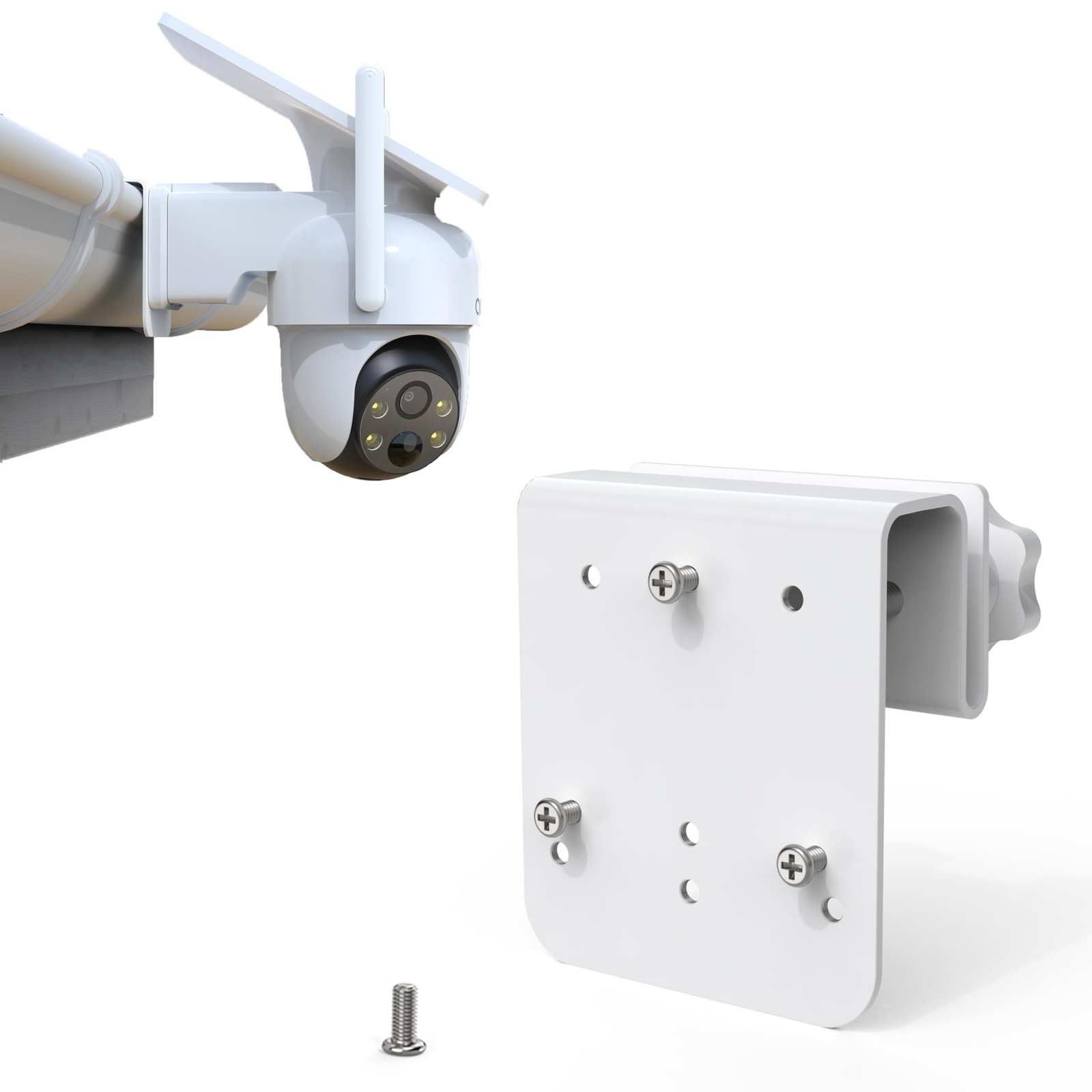 Metal Gutter Mount for AOSU Security Camera Wireless Outdoor (SolarCam D1 Cla…