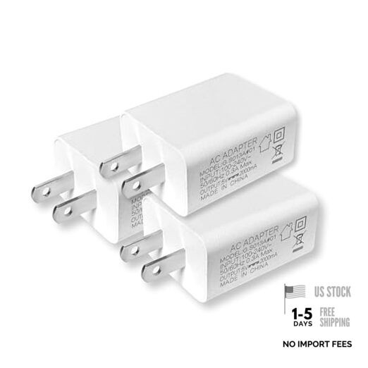 3 Pack 5V 2A USB Cam Power Adapter for Outdoor Wyze Nest cam,Kasa,Google