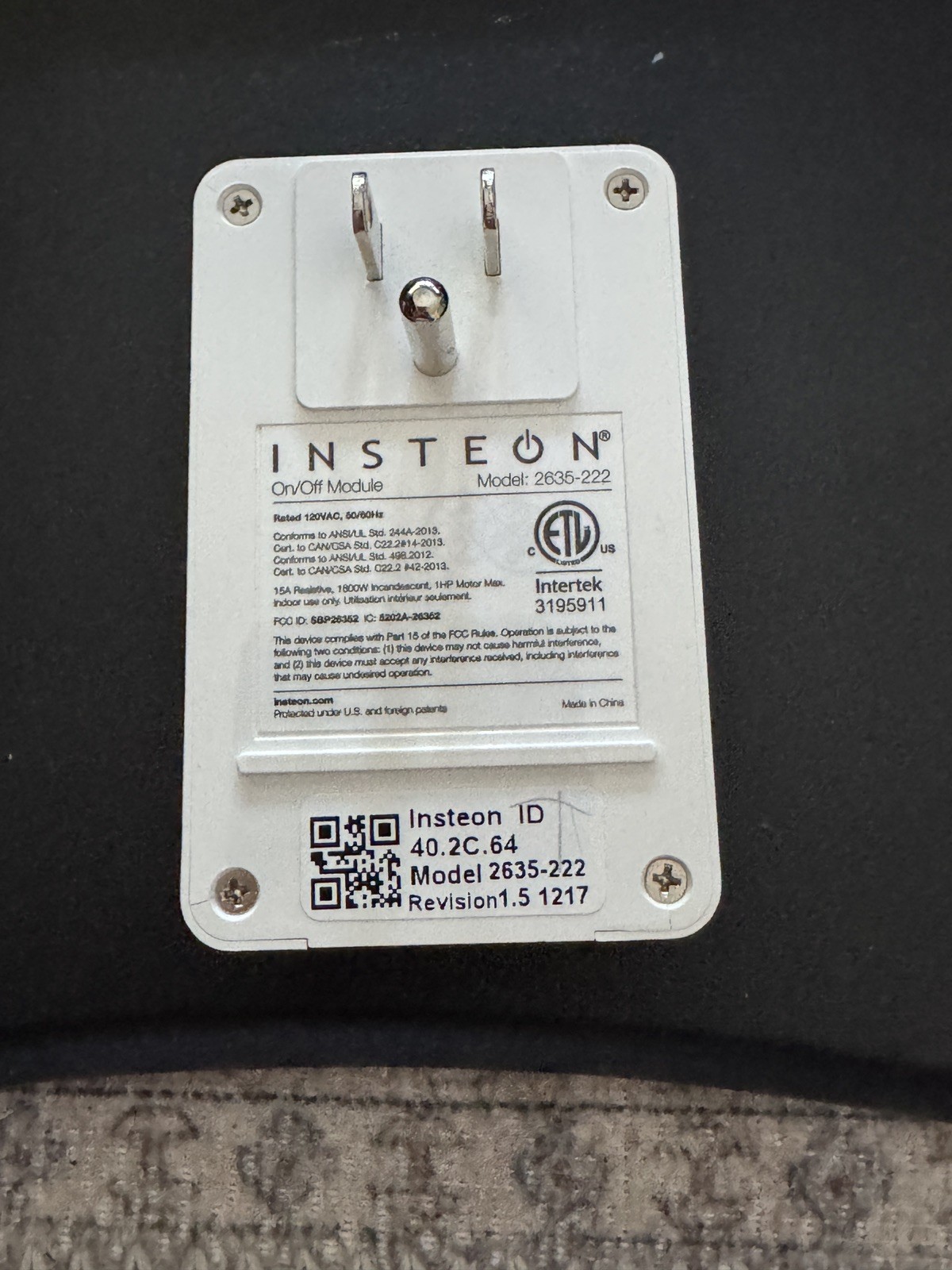 Insteon 2635-222 On/Off Plug-in Module