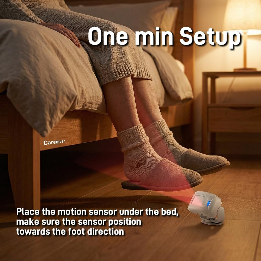 Motion Sensor Doorbell for Business, Bed Alarm for Elderly Dementia | Door Chime