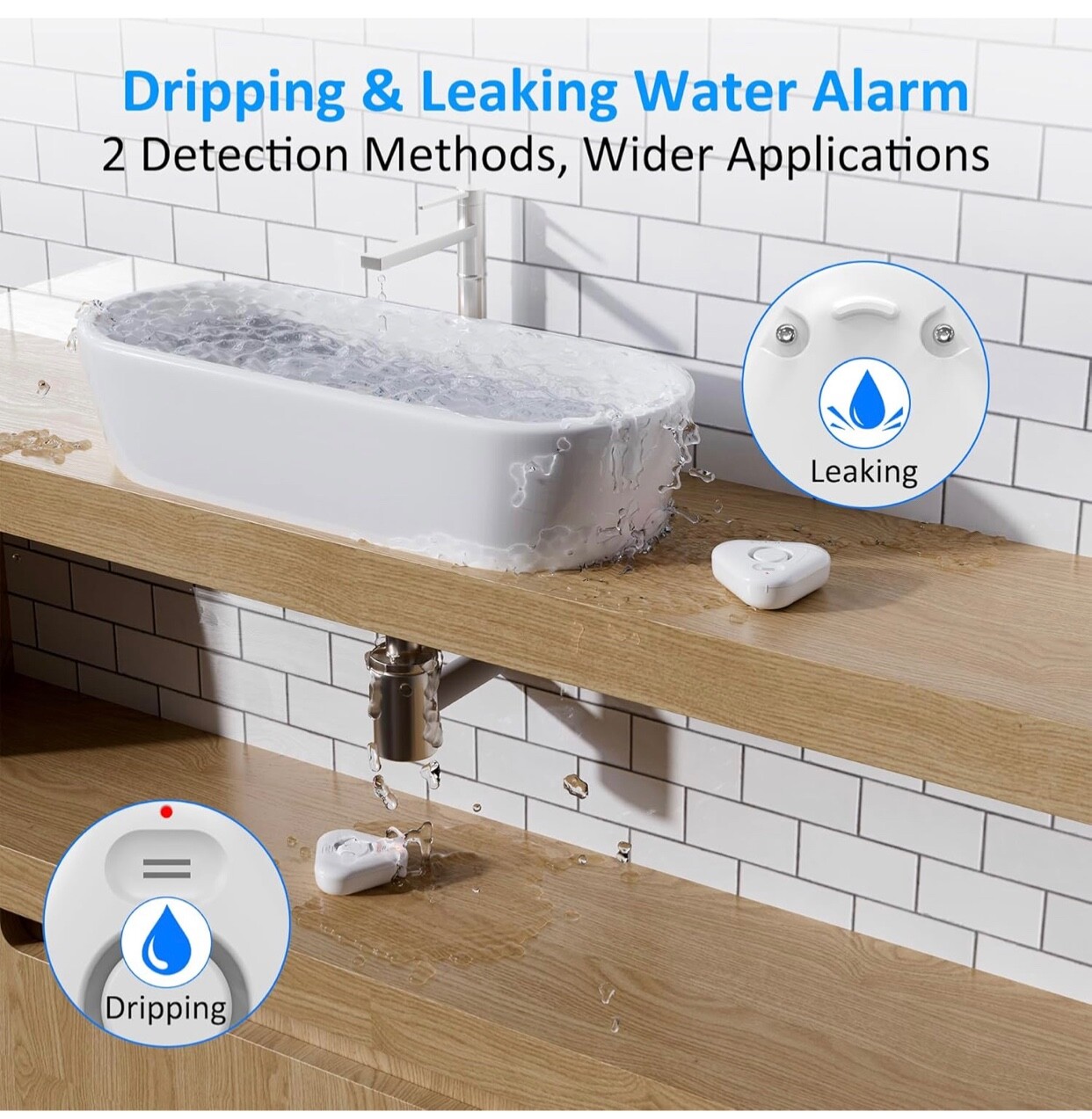 5+Pack+Water+Leak+Detectors+for+Home,+Stechro+4+Levels+Adjustable+Audio+0-120dB