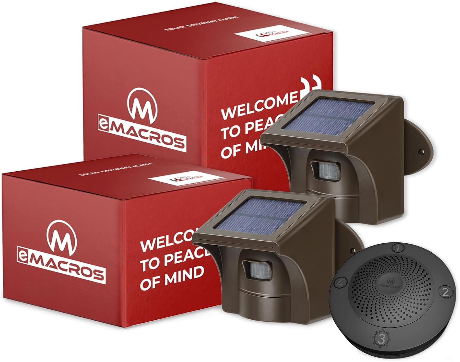 Long Range Solar Wireless Driveway Alarm Outdoor Weather Resistant Motion Sensor