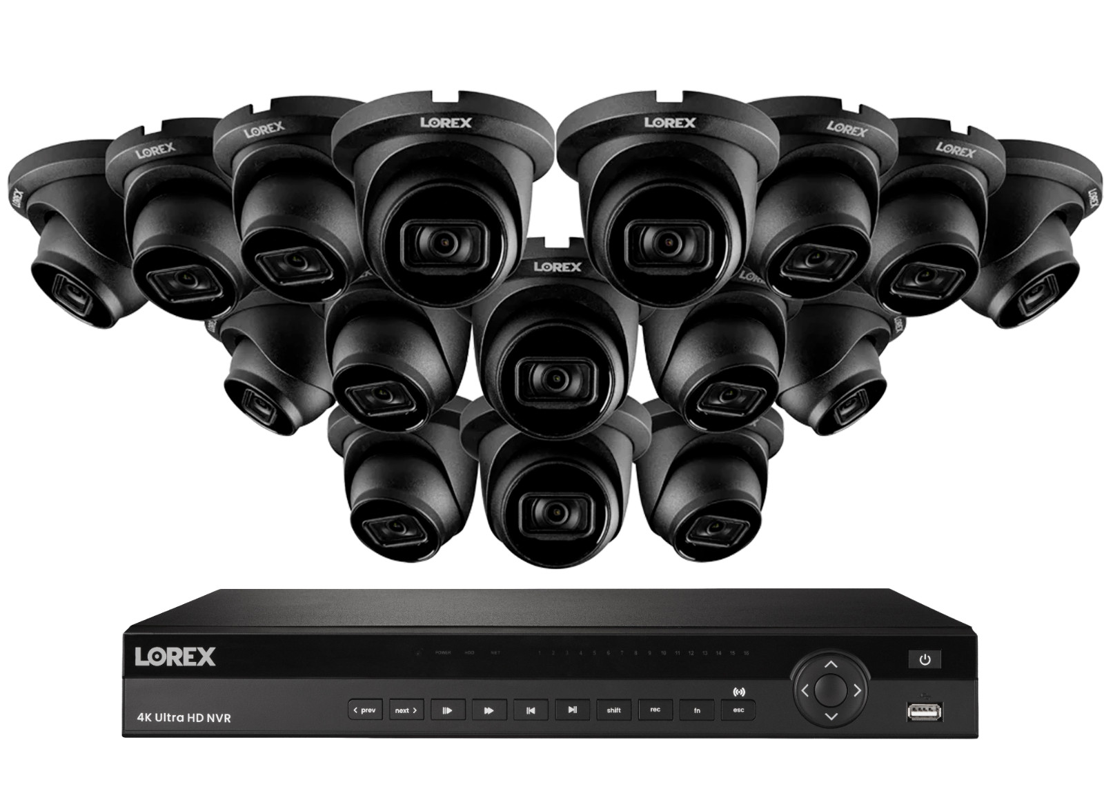 Lorex Elite Series 4K 16 Channel 4TB Wired NVR (Open Box) + 16 IP Cameras (NEW)