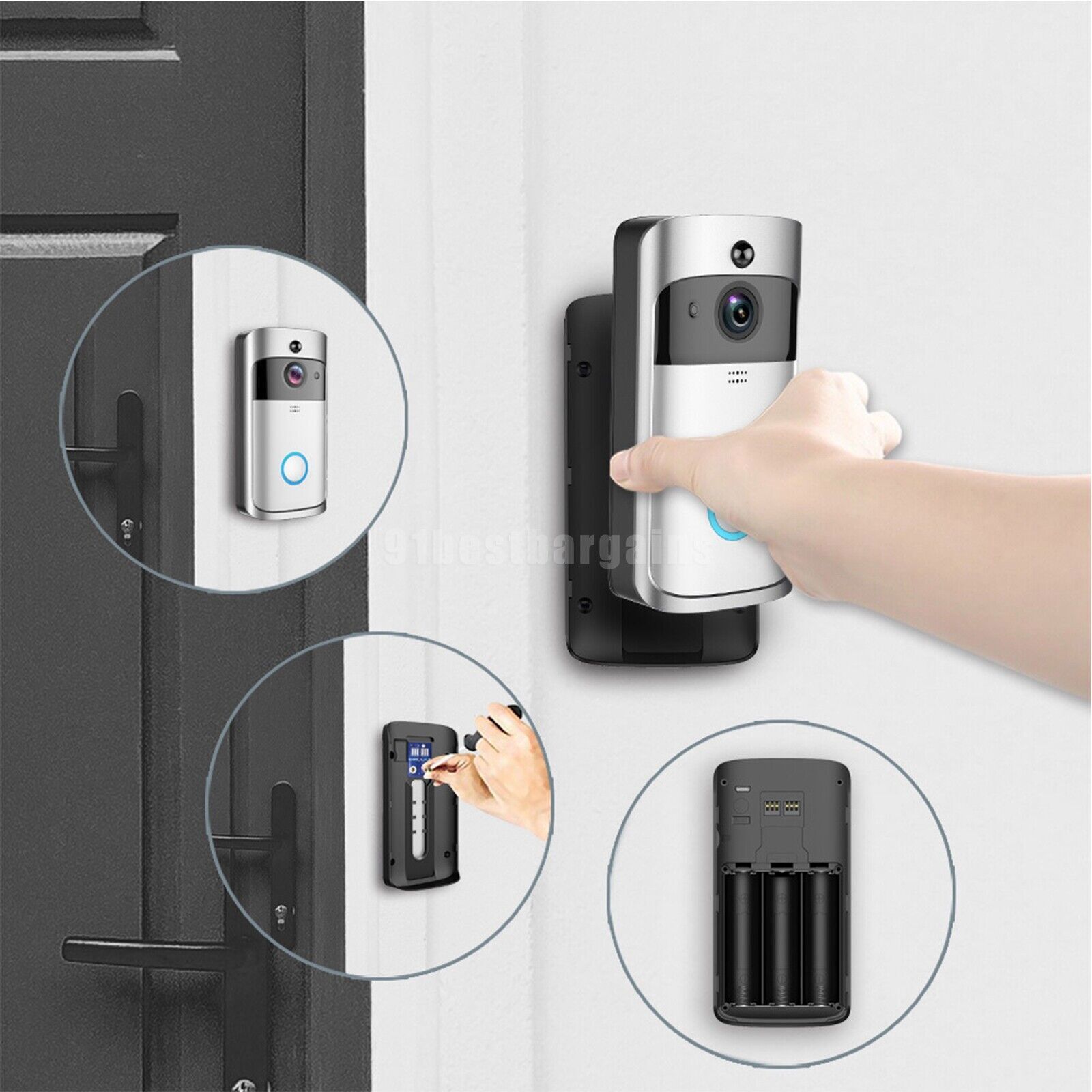 Wireless WiFi Video Doorbell Smart Phone Door Ring Intercom Security Camera Bell