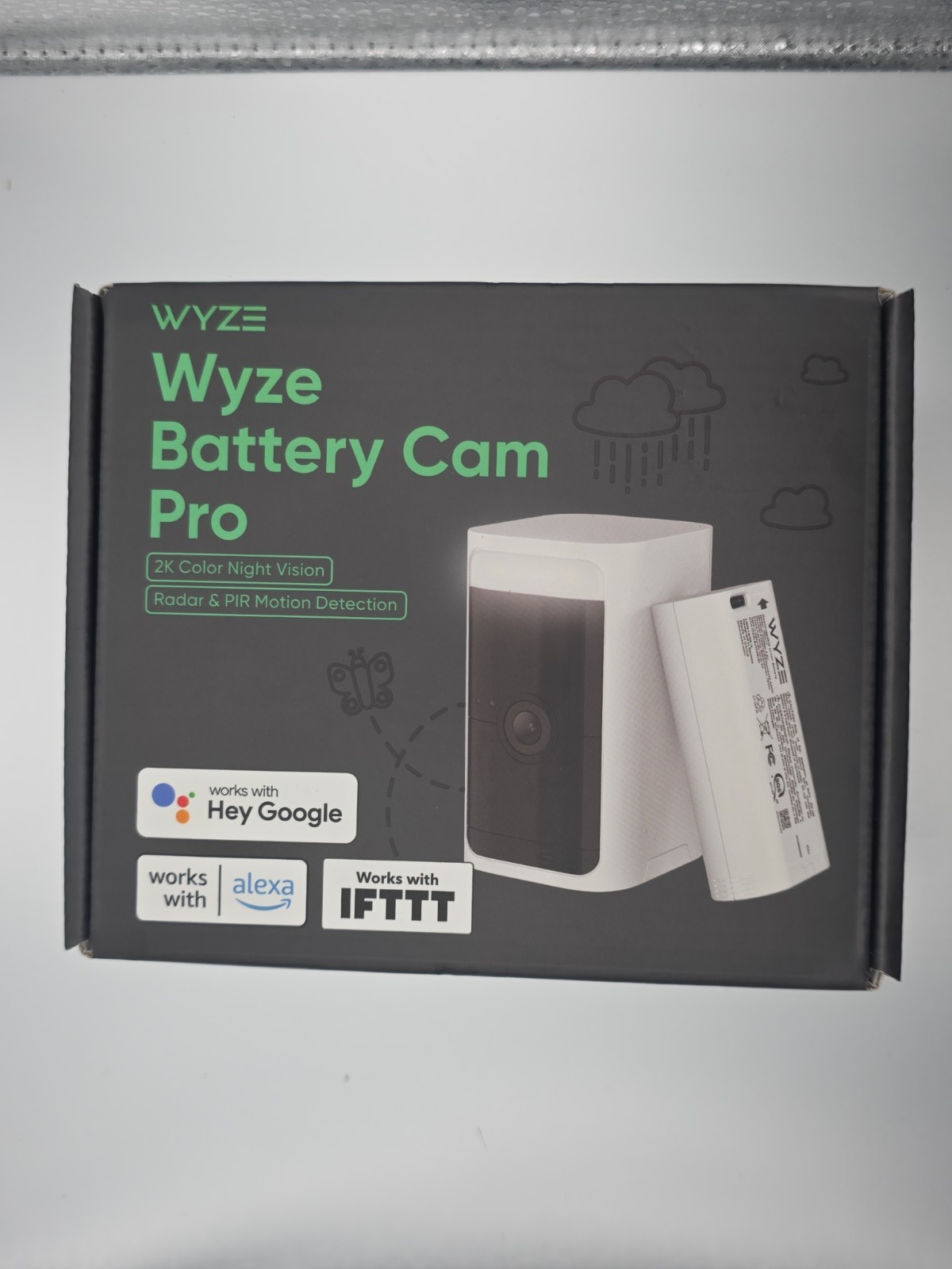 Wyze BATTERY Cam PRO 2k Security Outdoor/indoor Camera Brand New SEALED – White