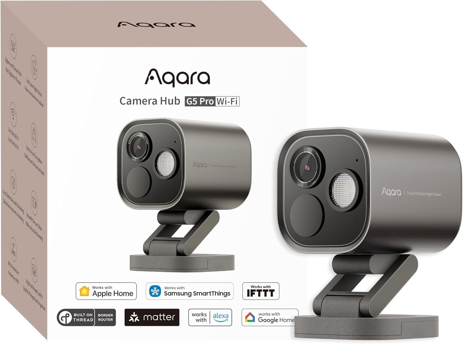 *SEALED* Aqara 4MP Outdoor Security Camera Hub G5 Pro Wi-Fi True Color Gray
