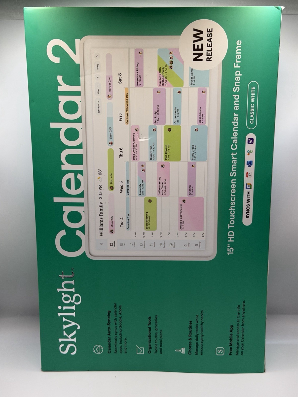 New Skylight Calendar 2 15” Touchscreen Smart Calendar Target Exclusive