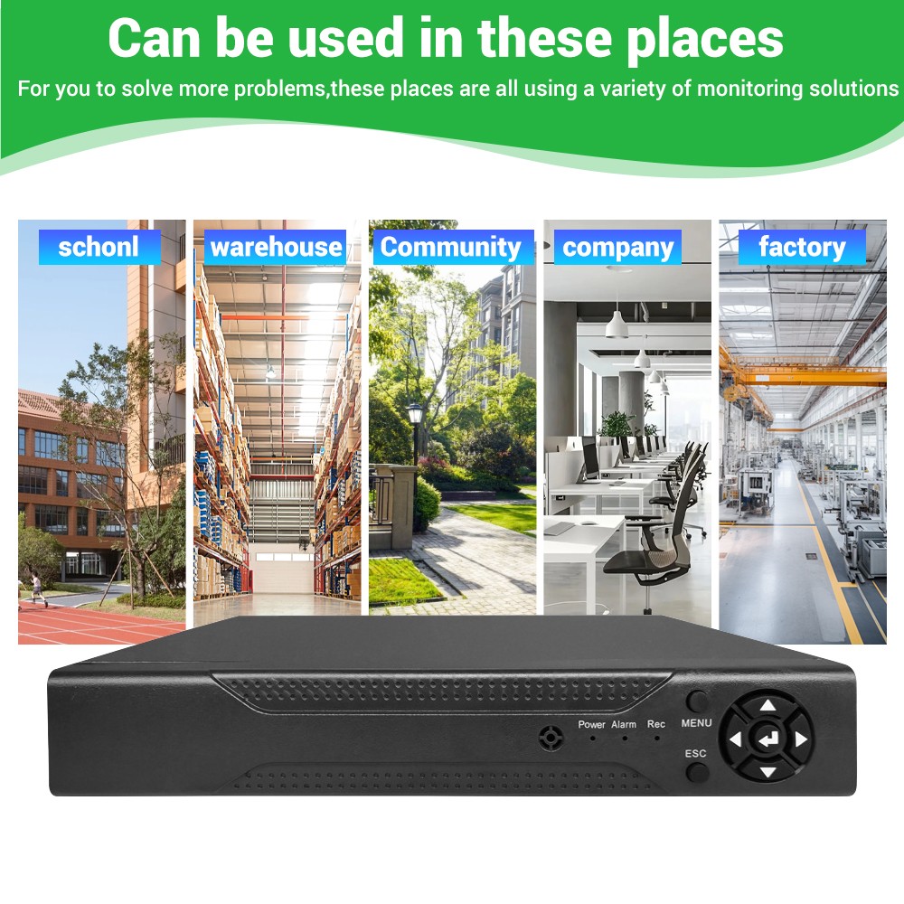 8 Channel H.265 1080P DVR with Hard Drive 1TB for Security Camera System CCTV US