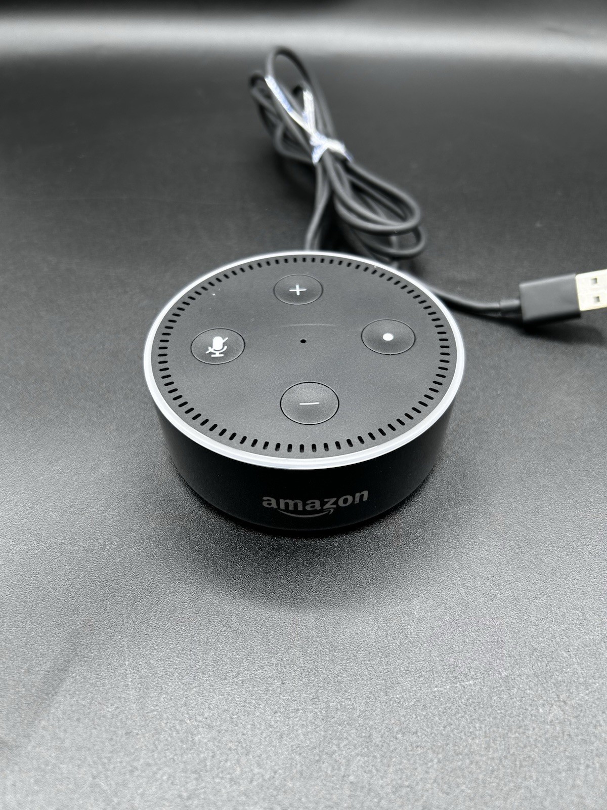 Amazon Echo Dot 2nd Gen RS03QR Smart Speaker w/ Adapter & Micro‑USB Cable