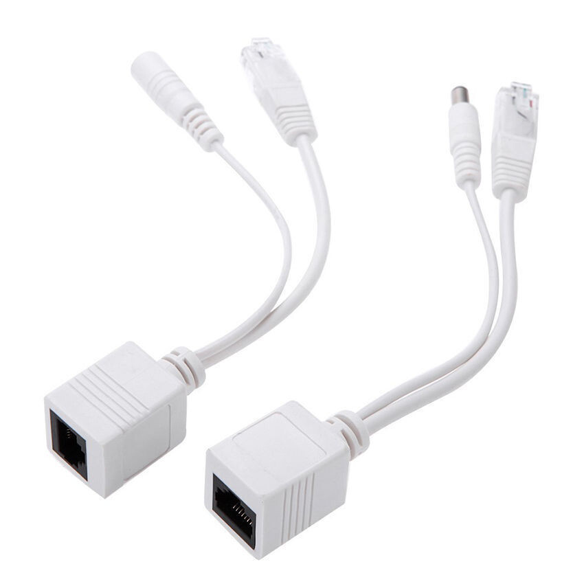 Power Over Ethernet Passive RJ-45 PoE Adapter Splitter Cable For IP Camera