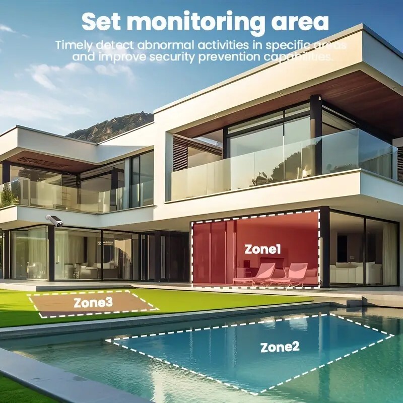 Solar Security Cameras Wireless Outdoor for Home Security 2.4&5GHz WiFi