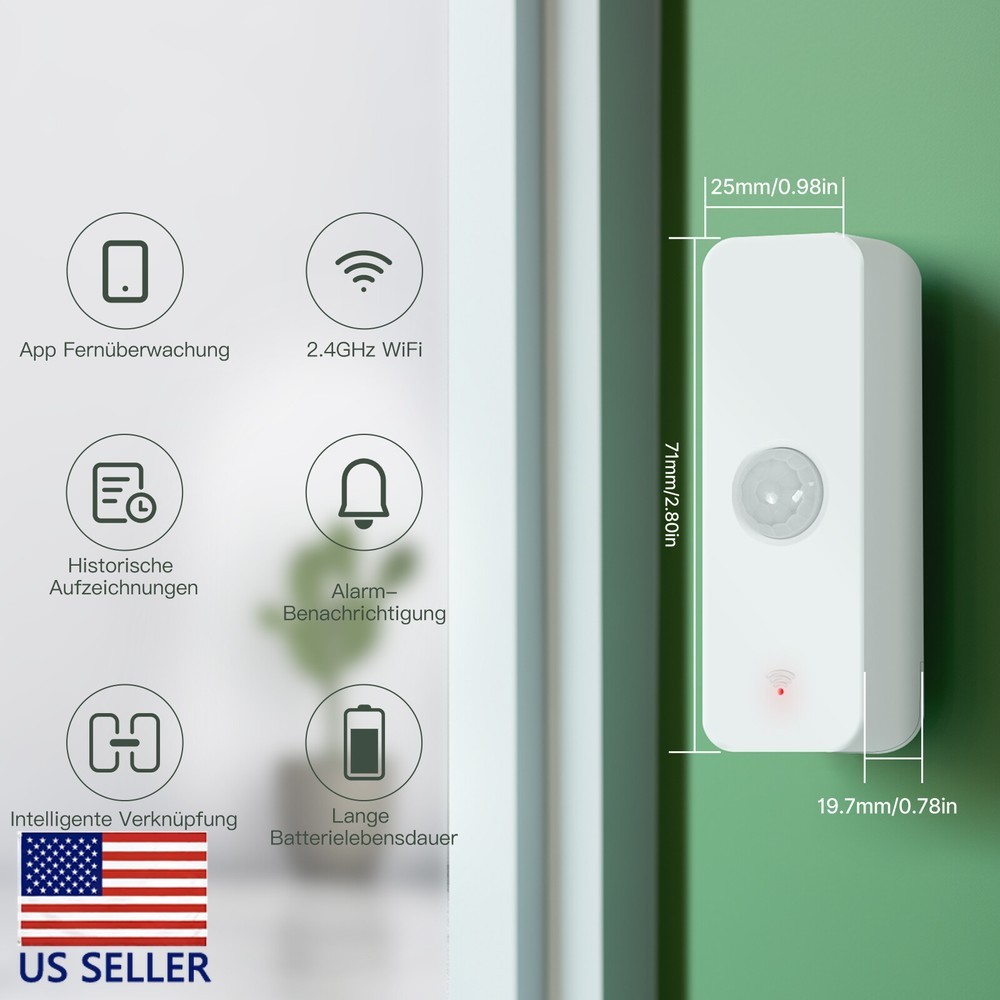 1pc MOES WLAN Smart PIR motion sensor Human body detector APP remote monitoring