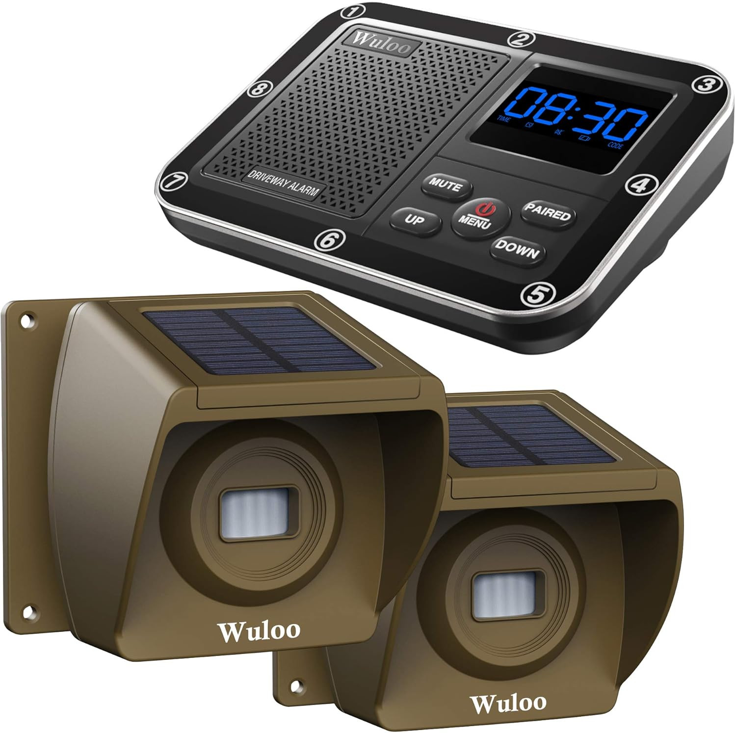 Solar Driveway Alarm Wireless outside 1800Ft Range, Outdoor Motion Sensor