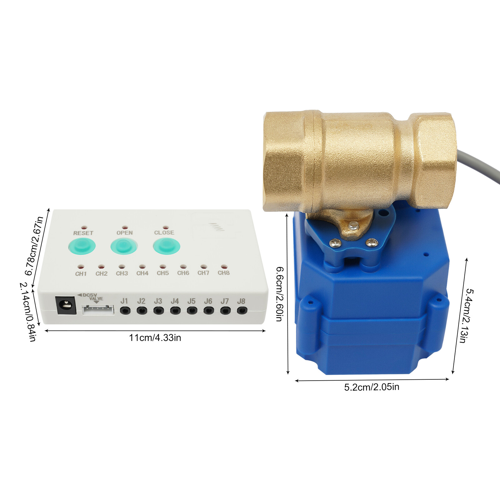 Automatic Water Leak Detector w/ Sensors & Stut-off Valve Water Leak Detecting