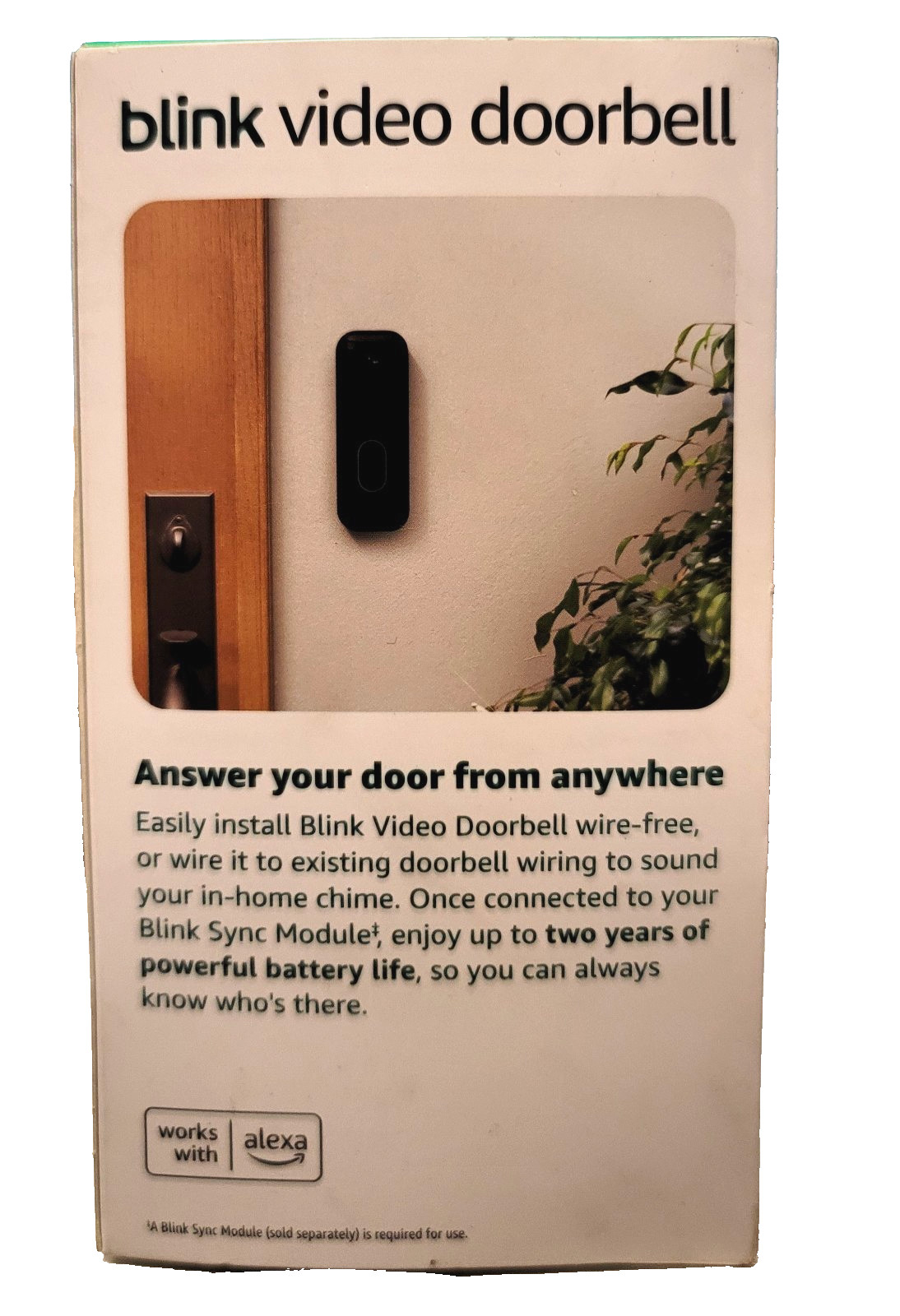 Blink Wireless Video Doorbell 2nd Gen Newest Model Black HD, NEW/SEALED
