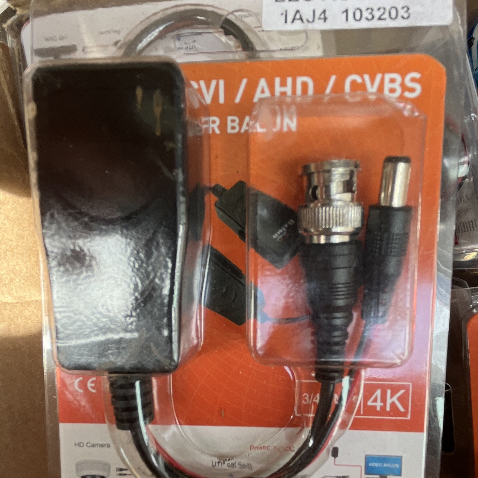 TVI/AHD/CVI/CVBS Video Balun Cable BNC Male to DC Power Male for CCTV