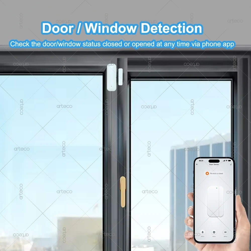 Smart Door Window Sensor Wireless Magnetic Alarm Home Security Detector