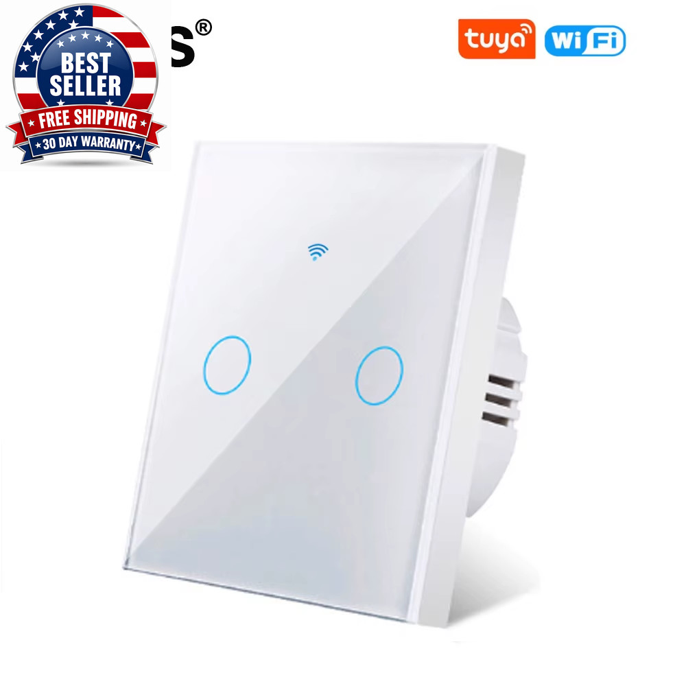 1/2/3Gang Tuya Wifi Touch Light Switch EU Smart Switches Wall Sensor Switches Sm