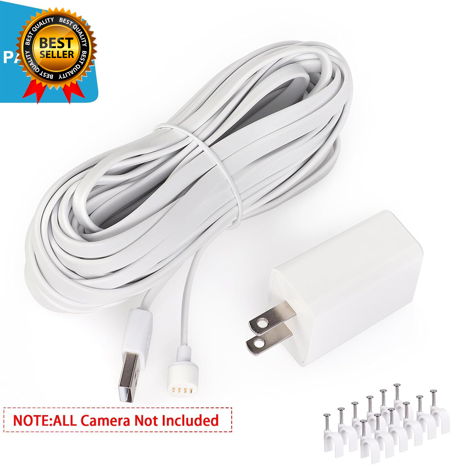 32.8Ft/10M Power Cord Cable Compatible with Google Nest Cam Outdoor or Indoor