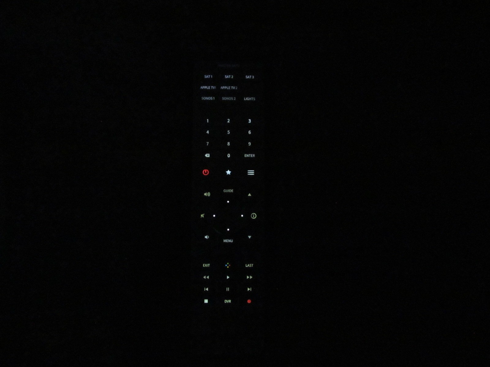 Crestron HR-310 Handheld Remote Control Black (Master Bath)