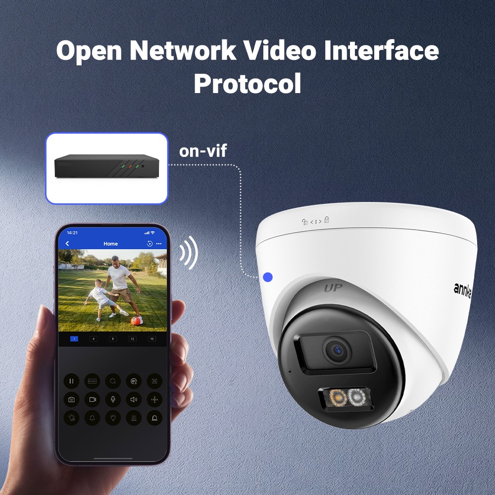 ANNKE 5MP PoE IP Security Camera Audio Recording Outdoor Color Night Vision AI