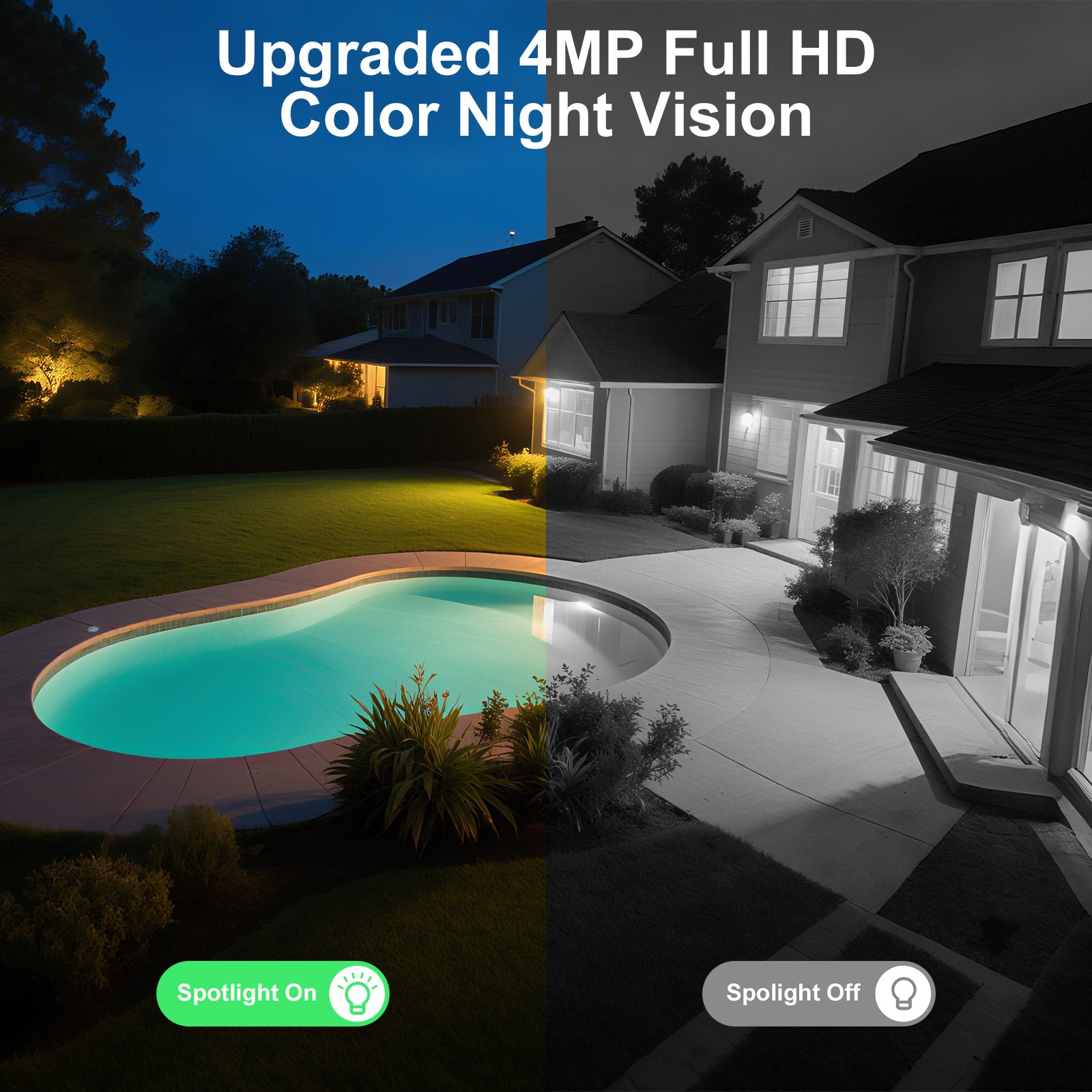 ARCCTV 4MP Solar Battery Powered WiFi Security Camera Home Outdoor Wireless CCTV