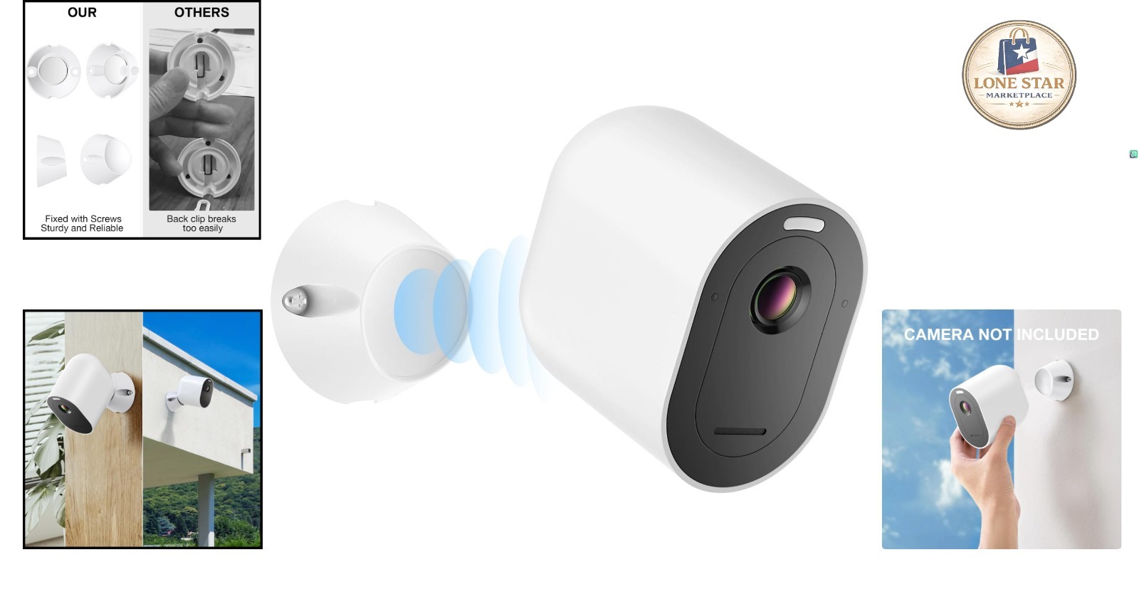 360° Magnetic Mount for Arlo Cameras – Quick Installation, Versatile Use