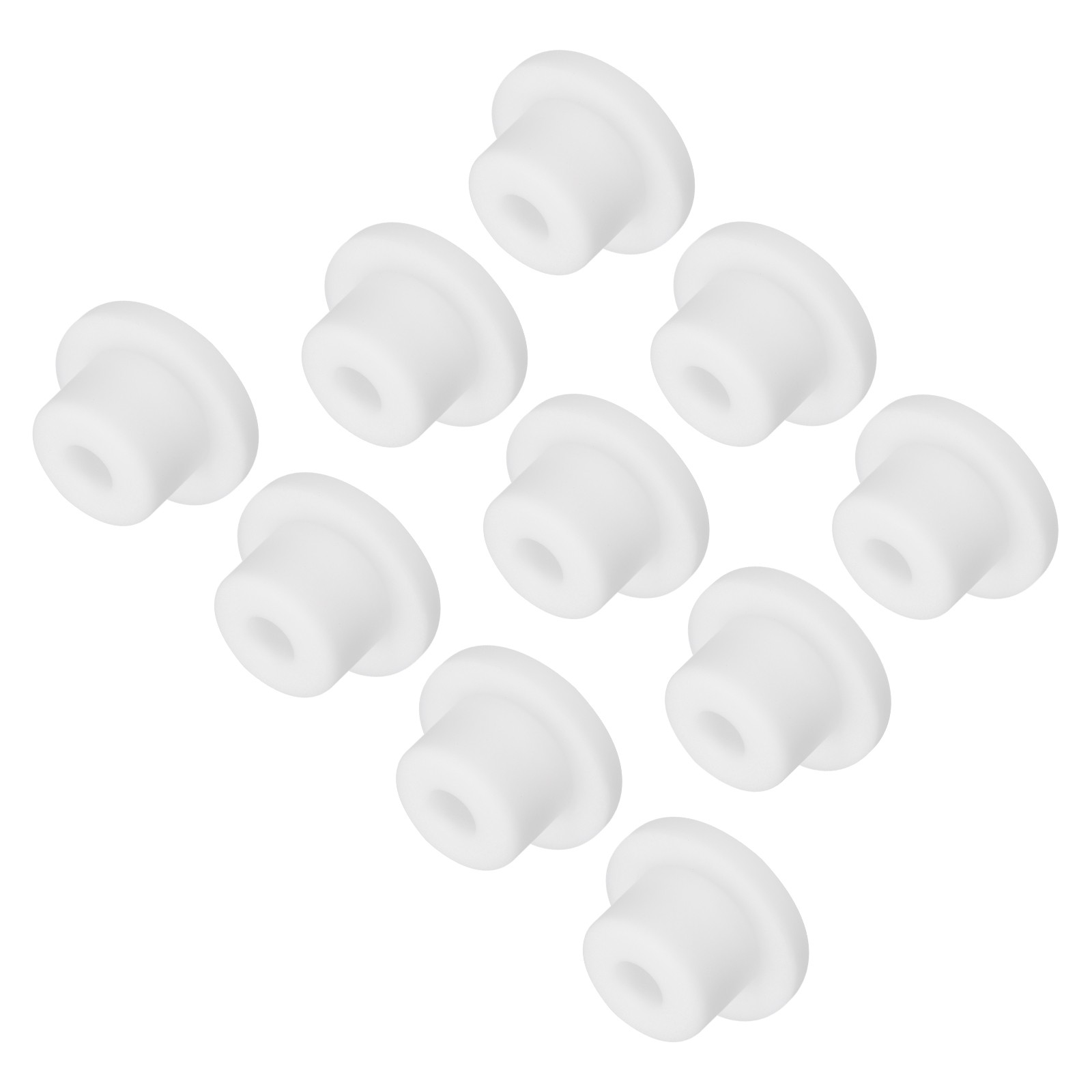 High Temp Silicone Plug T Shaped Silicon Stopper White 27x14x19mm 10pcs