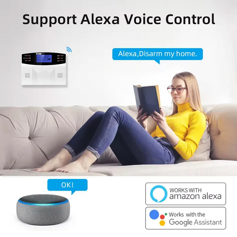 Tuya Smart 4G+Wifi Home Security Alarm System Wireless Burglar Alarm System Smar
