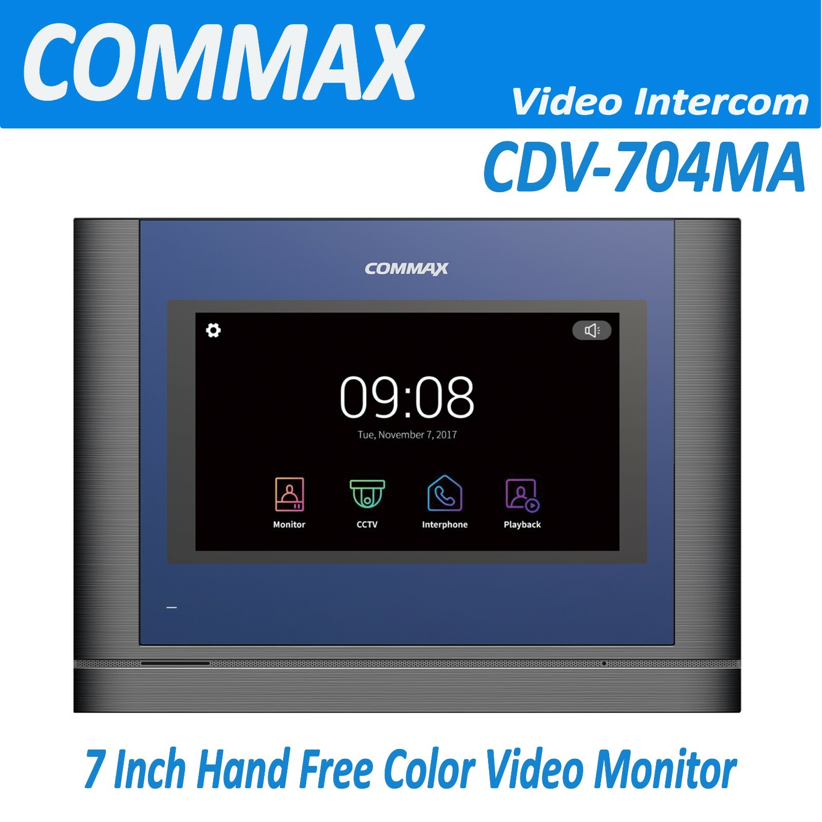 Commax CDV-704MA 7 inch Color Video Intercom Monitor Hand Free FineView Series